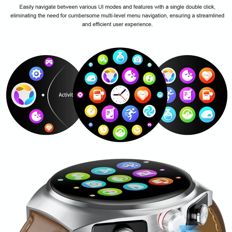 1.53 Inch Ips Screen 2 In 1 Bluetooth Earphone Smart Watch - Silver