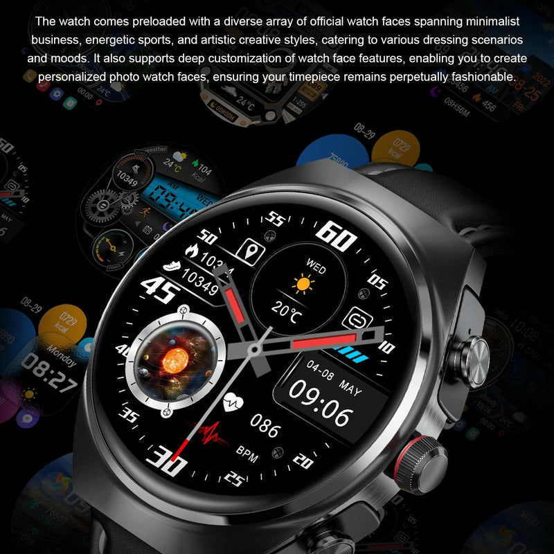 1.53 Inch Ips Screen 2 In 1 Bluetooth Earphone Smart Watch - Silver