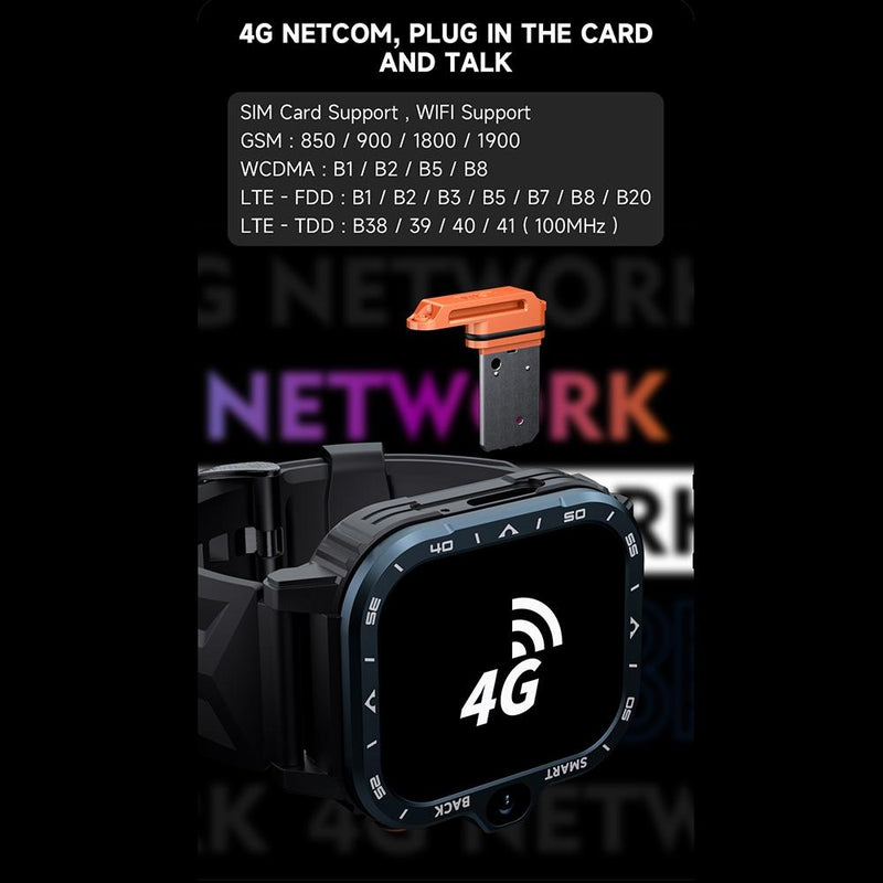 2.02 Inch Android 8.1 Full Network Wifi Card Bluetooth Smart Watch - Silver