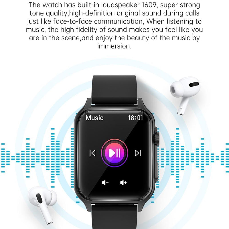 1.96 Inch Ips Screen Smart Watch Supports Bluetooth Calls / Blood Oxygen Monitoring - Gold