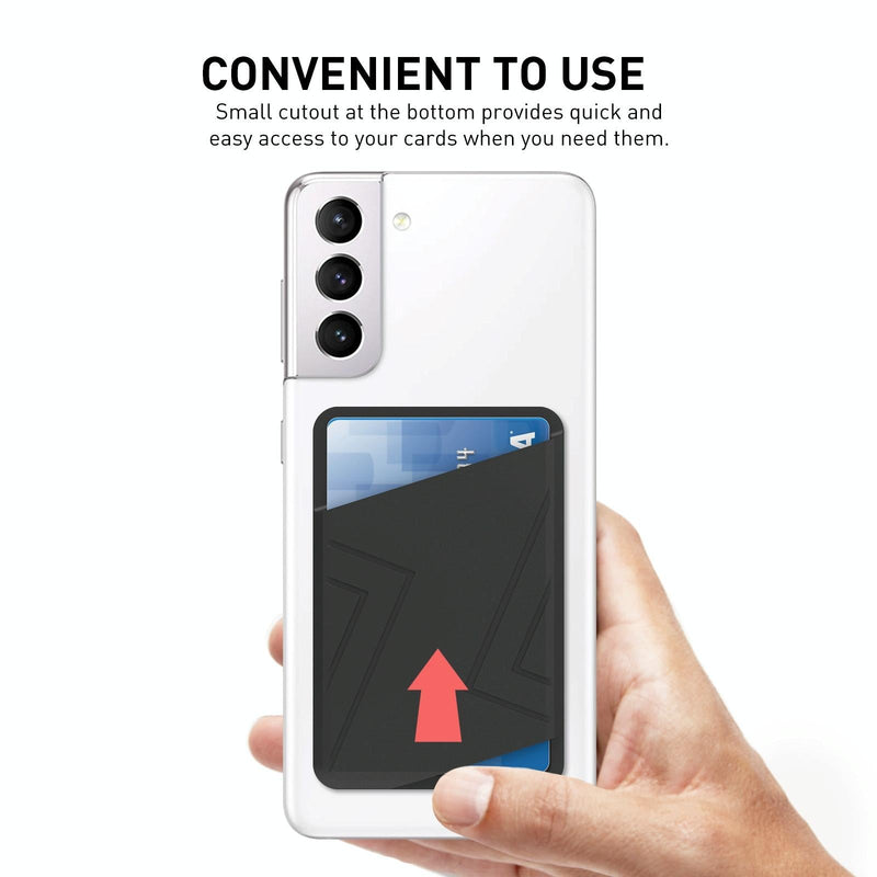Silicone Adhesive Card Case Black - Black