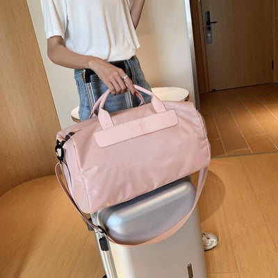 Large Sports Bag with Separate Shoe Compartment - Grey