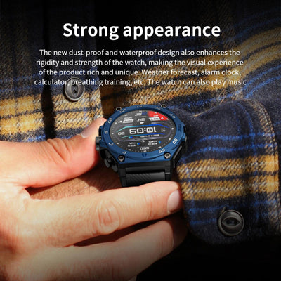 1.53 Inch Ip67 Bt5.0 Sport Smart Watch With Earbuds Support Bluetooth Call / Sleep / Blood Oxygen / Heart Rate / Blood Pressure Health Monitor - Blue