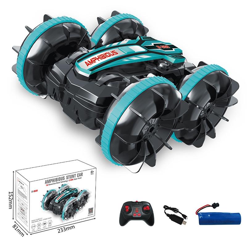 Amphibious Stunt Rc Car - Double-sided Rolling - 2.4g - Electric - Kids&