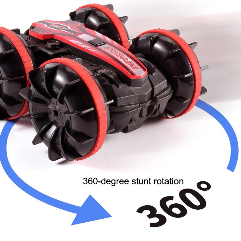 Amphibious Stunt Rc Car - Double-sided Rolling - 2.4g - Electric - Kids&