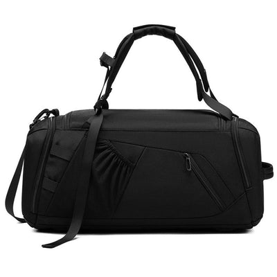 Separate Wet / Dry Large Gym Bag - Black