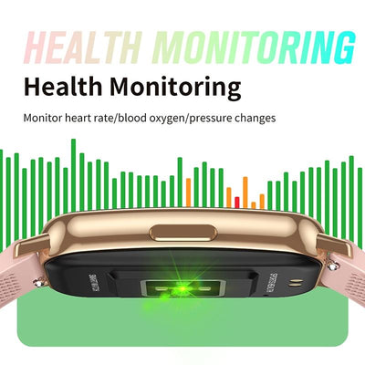 1.47 Inch Waterproof Smart Watch Heart Rate & Blood Pressure Support - Pink