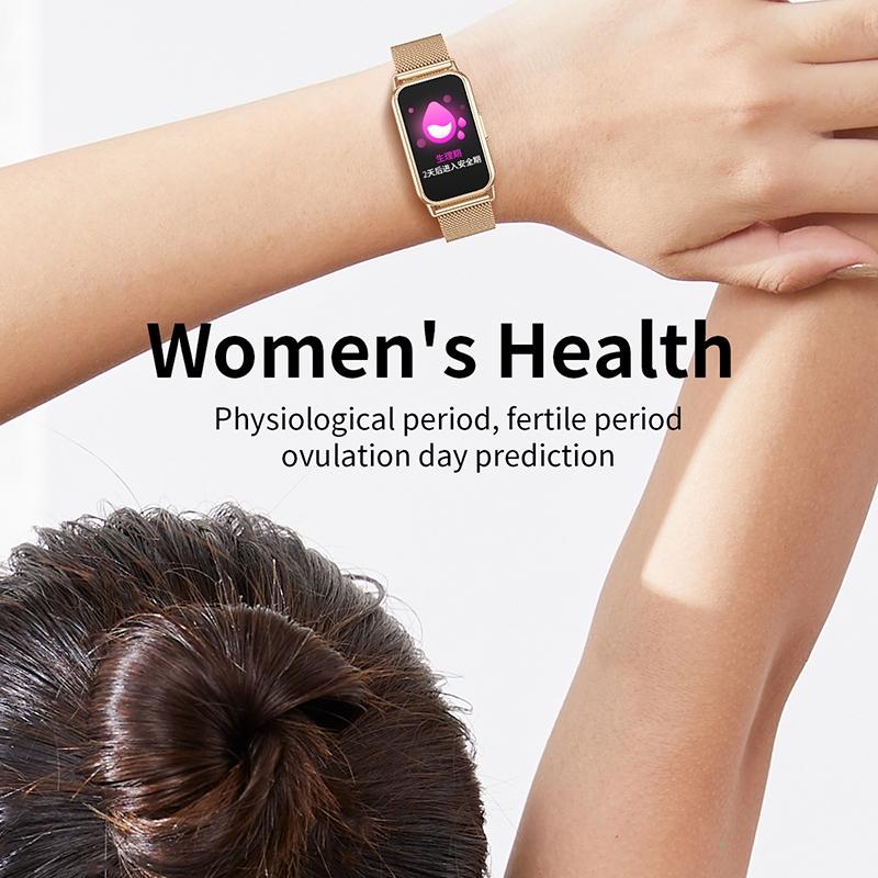 1.47 Inch Waterproof Smart Watch Heart Rate & Blood Pressure Support - Pink