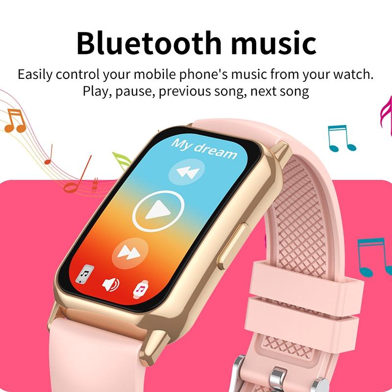 1.47 Inch Waterproof Smart Watch Heart Rate & Blood Pressure Support - Pink