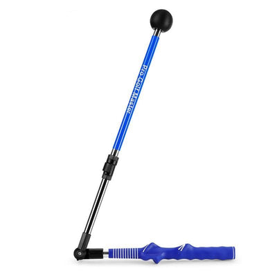 Adjustable Golf Swing Trainer for Beginners - Foldable & Corrective - Blue