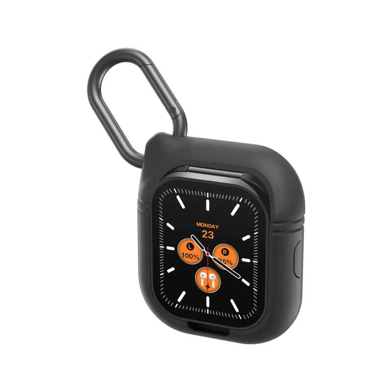 2.01 Inch 2 In 1 Bluetooth Earphone Smart Watch With Nfc & Steel Strap - Space Grey