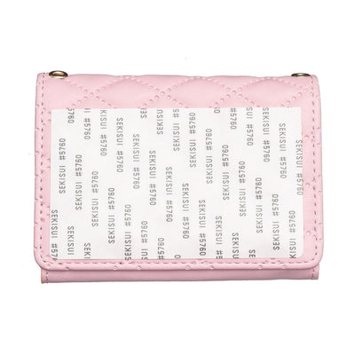 Horizontal Card Bag Mobile Phone Back Sticker With Metal Buckle - Pink