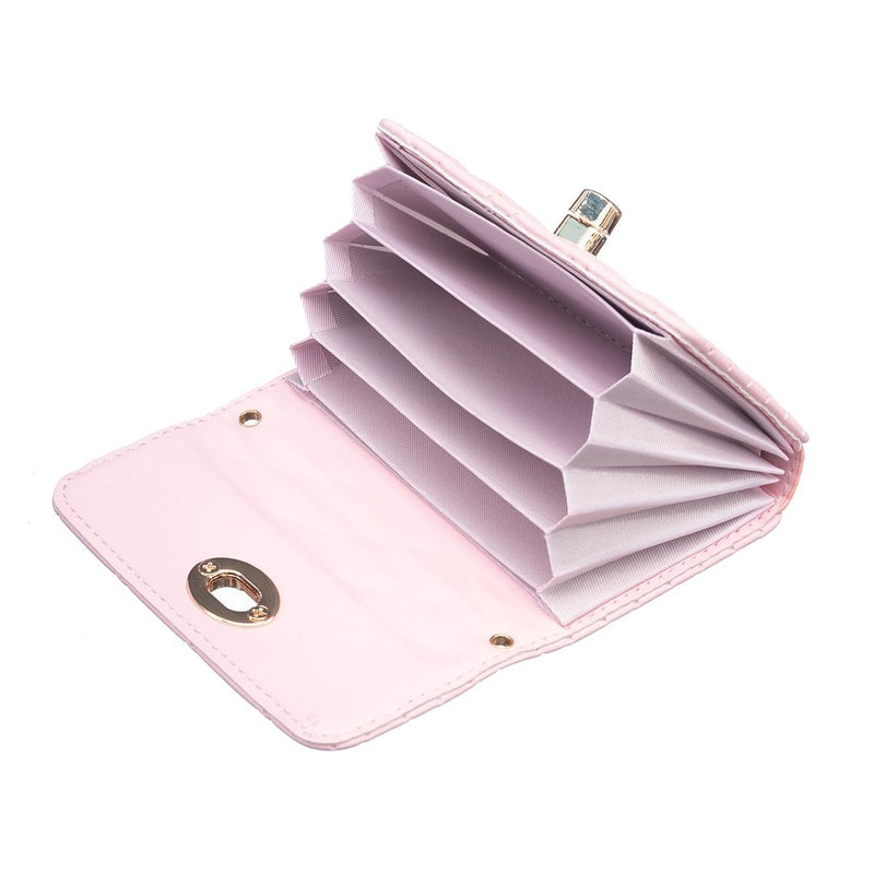 Horizontal Card Bag Mobile Phone Back Sticker With Metal Buckle - Pink