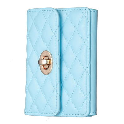 Horizontal Card Bag Mobile Phone Back Sticker With Metal Buckle - Pink