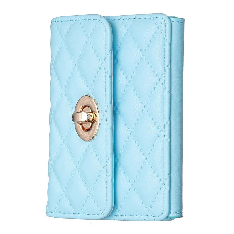 Horizontal Card Bag Mobile Phone Back Sticker With Metal Buckle - Pink