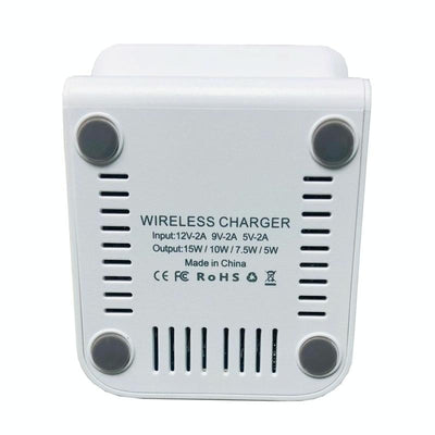 15W Wireless Desktop Charger With Fast Charging - White