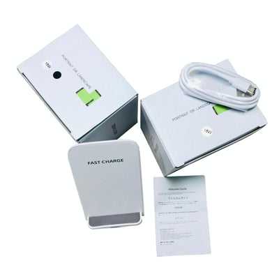 15W Wireless Desktop Charger With Fast Charging - White