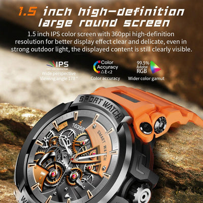 1.5 Inch Colour Screen Bluetooth Smart Watch Health & Sports Monitoring - Green