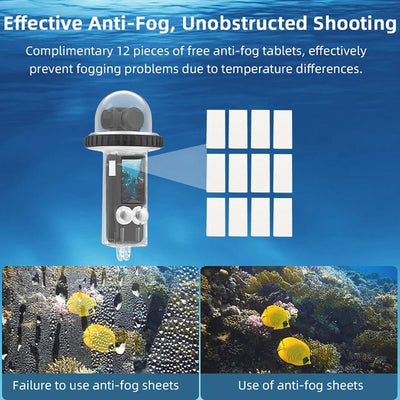 Waterproof Diving Housing for Dji Pocket 3 - 40m Depth - Black Handle