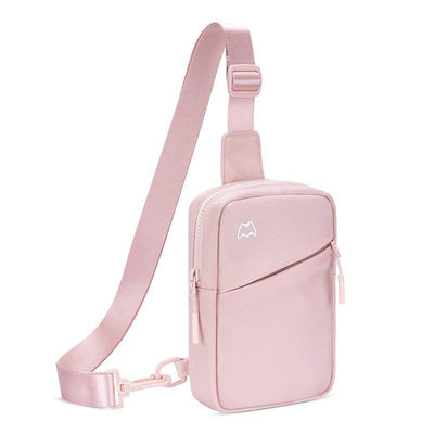 Lightweight Outdoor Sports Chest Bag Cell Phone Crossbody Pack - Pink