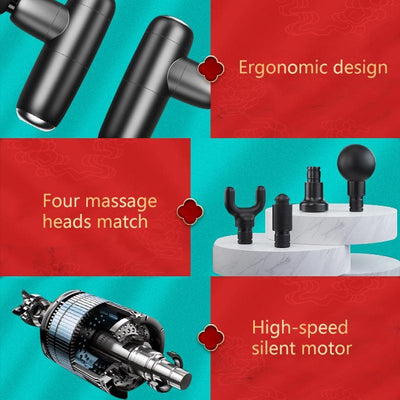 Compact Multi-Gear Fascial Massager For Home Use - White