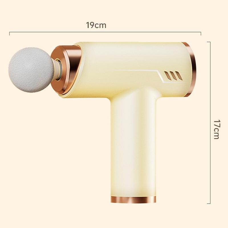 Silent Fascia Gun For Muscle Relaxation - High Frequency Vibration Massager - Khaki