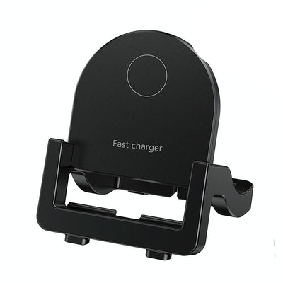 15W Vertical Wireless Fast Charger With Phone Holder - White