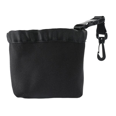 Black Portable Golf Ball Cleaning Bag - Waterproof & Removable