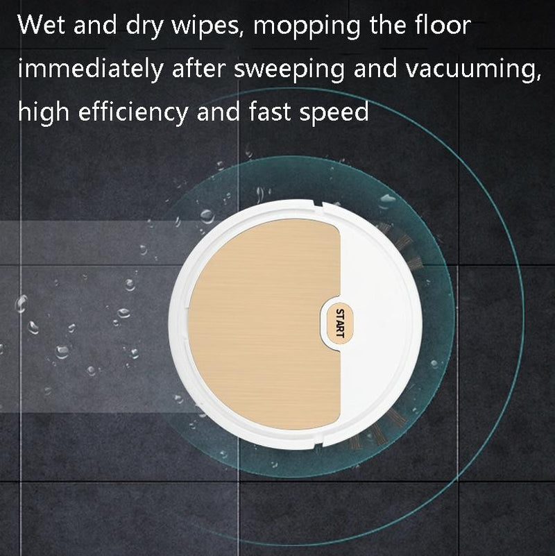3-in-1 Intelligent Usb Home Sweeping Machine - Fast Charging - White