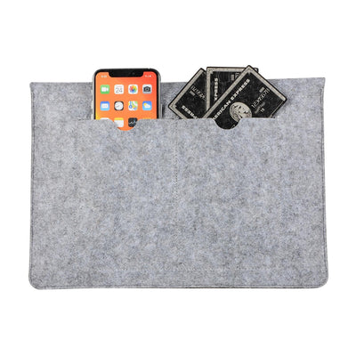 12 Inch Felt Liner Computer Bag for Notebook Protection - Grey