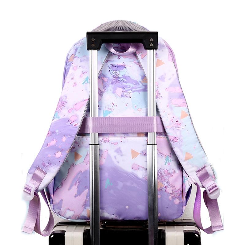 Backpack Set with Lunch Bag & Pencil Case for Kids - Purple