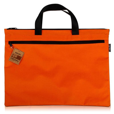 Double Zipper Canvas Storage Bag - Portable And Simple - Orange