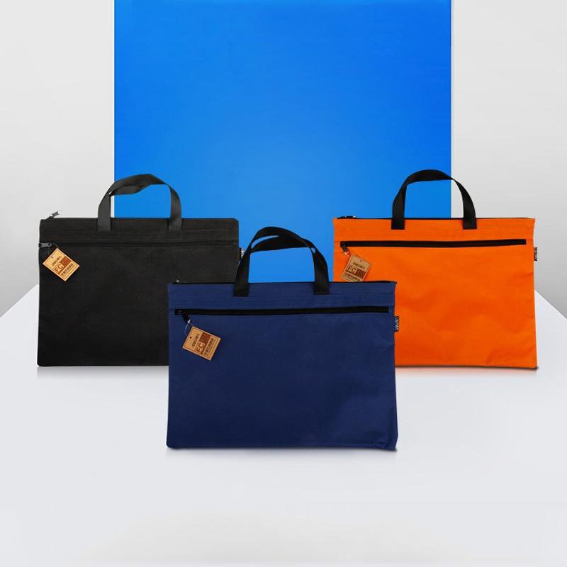 Double Zipper Canvas Storage Bag - Portable And Simple - Orange