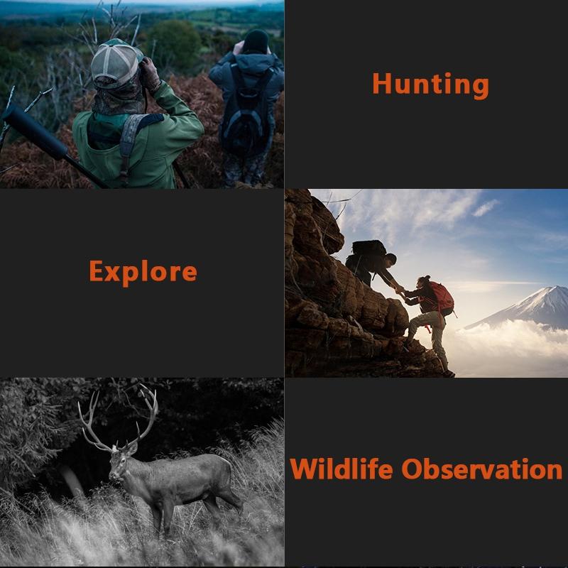 3 Ips Screen Digital Night Vision Binoculars with 3 Display - Green