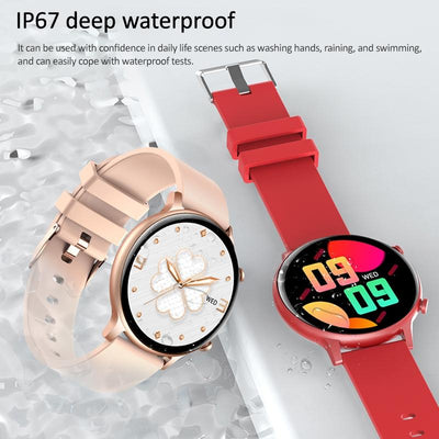 1.32 Inch Waterproof Smart Watch With Bluetooth Calling & Sleep Monitoring - Red