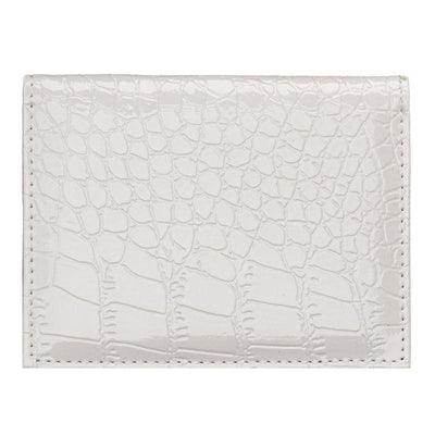 Pu Crocodile Pattern Card Holder Fits Cdc Documents - Purple