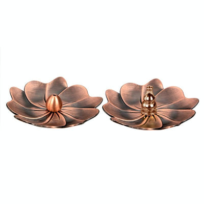 Vintage Alloy Incense Burner - Creative Sandalwood Furnace for Bedroom - Red Copper