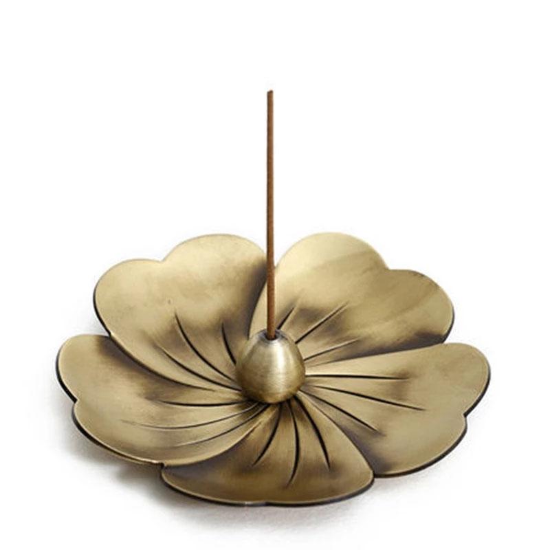 Vintage Alloy Incense Burner - Creative Sandalwood Furnace for Bedroom - Red Copper