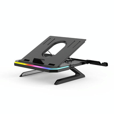 Adjustable Laptop Stand with 9 Levels of Lighting - Pink