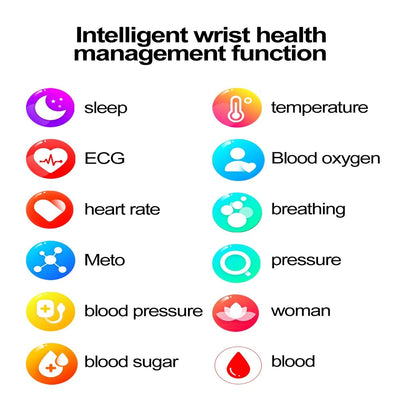 1.96 Inch Colour Screen Smart Watch Leather Strap Support Bluetooth Call / Ecg - Brown