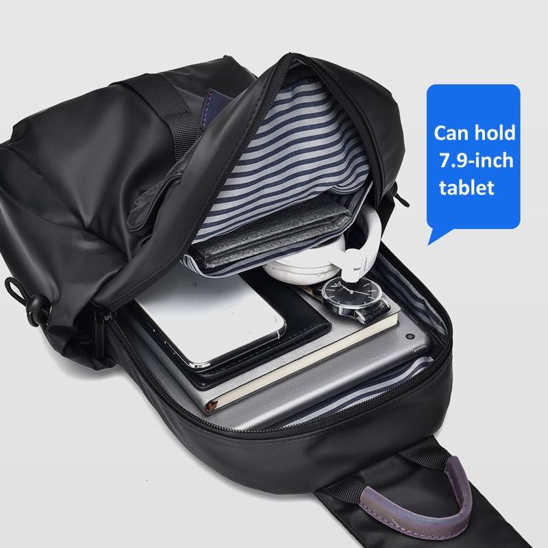 Lightweight Waterproof Men Chest Bag Cycling Shoulder Bag - Grey