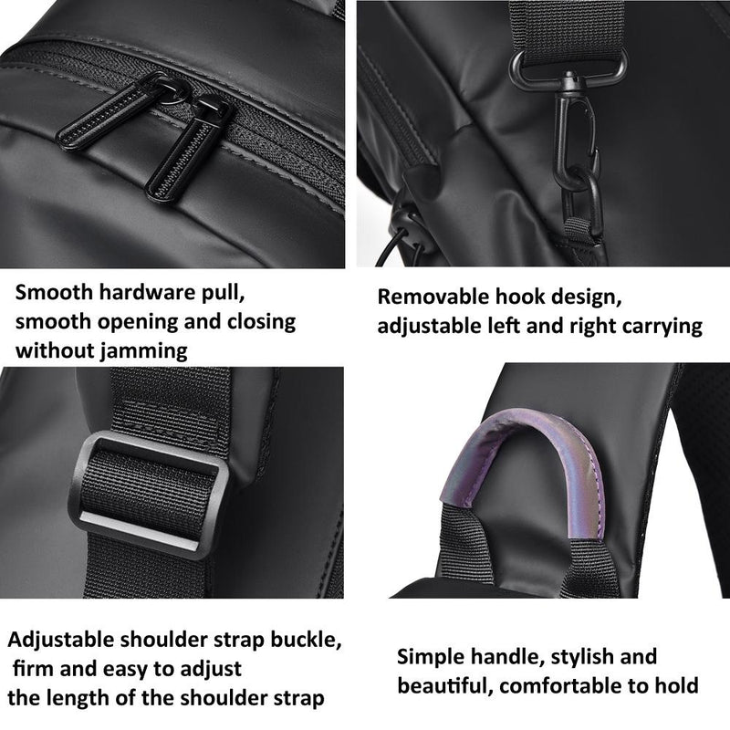 Lightweight Waterproof Men Chest Bag Cycling Shoulder Bag - Grey