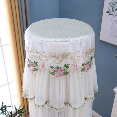 170cm Vertical Lace Air Conditioner Dust Cover - Round Column - Pink