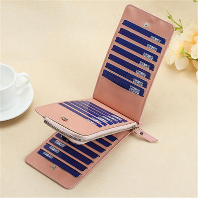 Ultra Thin Multi Card Wallet Multi Function Card Holder - Dark Blue