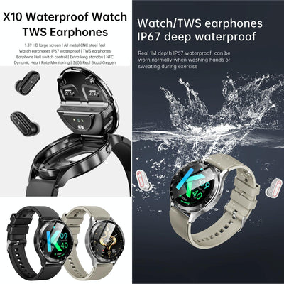1.39 Inch Waterproof Bracelet Support Bluetooth Call / Nfc / Heart Rate - Silver