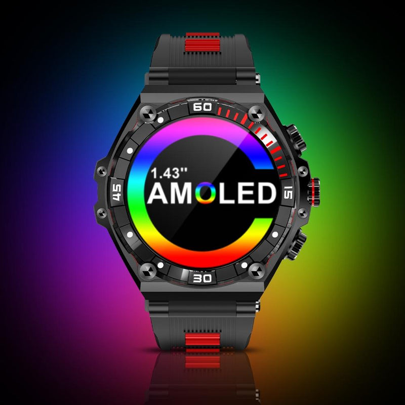 1.43 Inch Amoled Screen Smart Watch Supports Bluetooth Call / Blood Oxygen Detection - Orange