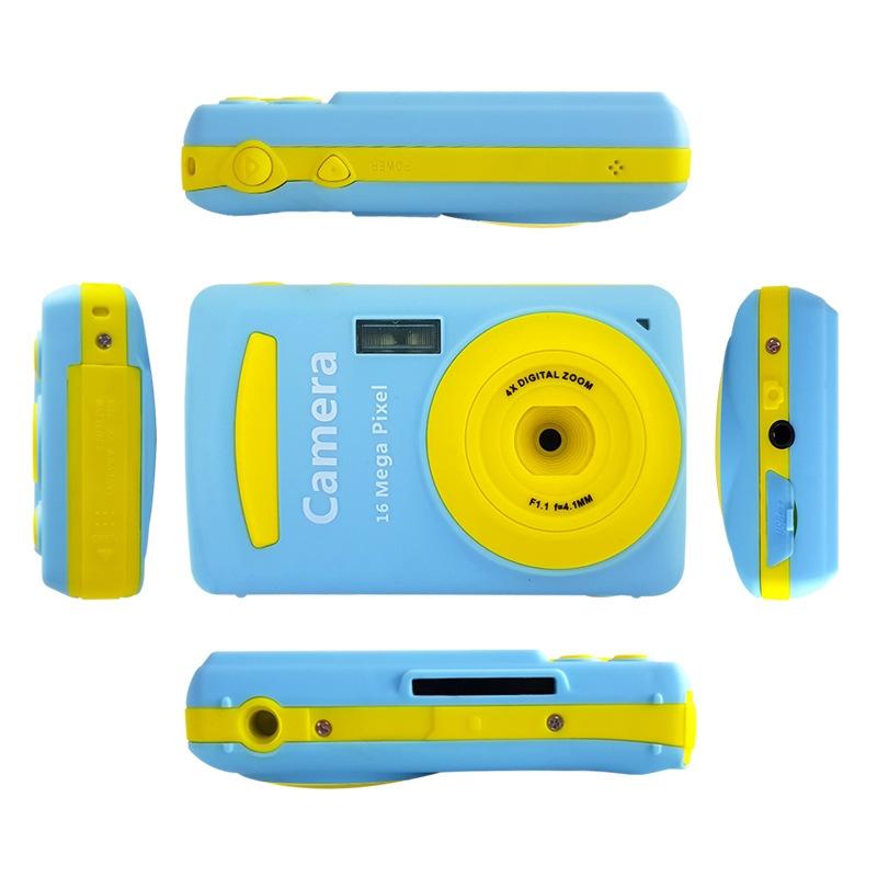 16Mp Mini Digital Camera For Kids - 2.4 Inch 720P Cute Cartoon Design - Multifunctional Toy For Children&