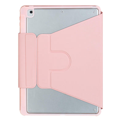 360 Rotation Bluetooth Keyboard Leather Case For Ipad 10.9 2022 - Transparent Acrylic With Touch Control - Pink