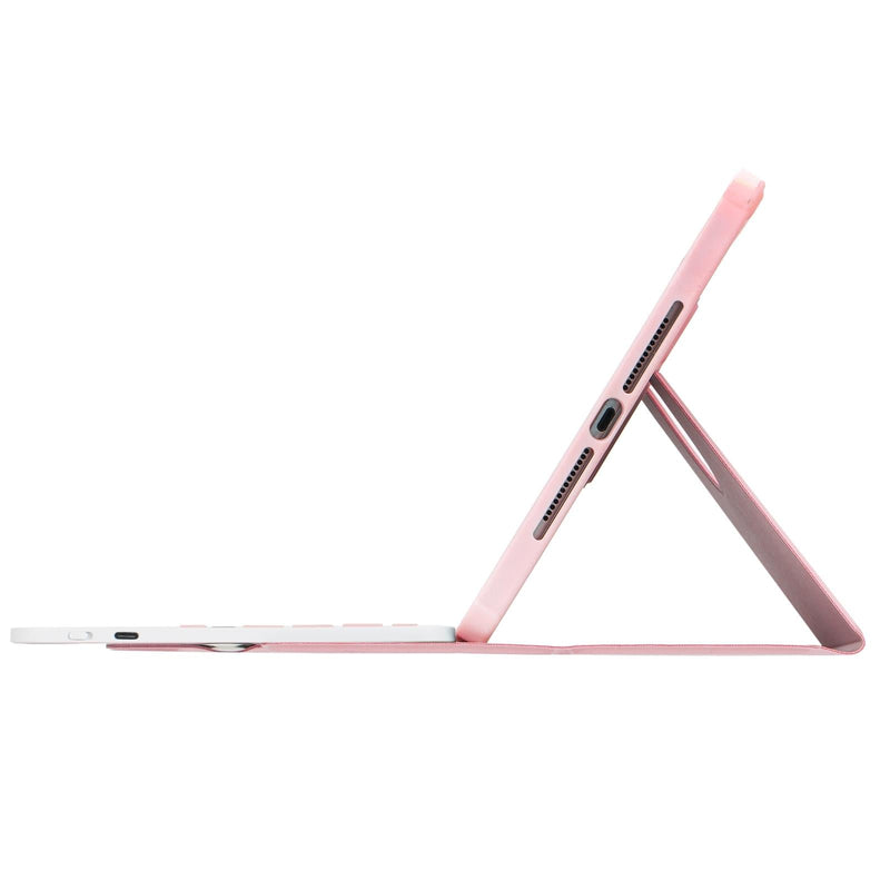 360 Rotation Bluetooth Keyboard Leather Case For Ipad 10.9 2022 - Transparent Acrylic With Touch Control - Pink