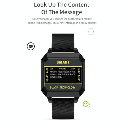 0.96 Inch Tft Screen Life Waterproof Smart Watch Support Sleep Monitoring / Heart Rate Monitoring / Blood Pressure Monitoring / Pulse Reminder - Yellow